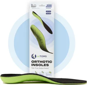 Dr. Toms Shoe Insoles for Women for Pain Relief, Excellent Shock Absorption for Feet Relief, Foam Cushion and Soft Gel Heel for Superior Comfort, Orthotic-Level Arch Support, Size 11-11.5