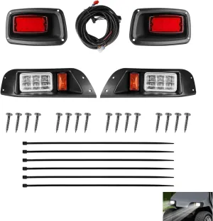 Drive-up Golf Cart LED Light Kit for EZGO TXT 1996-2013 Gas and Electric Golf Carts, EZGO TXT LED Headlight and Tail Lights Kit for 12V Golf Carts