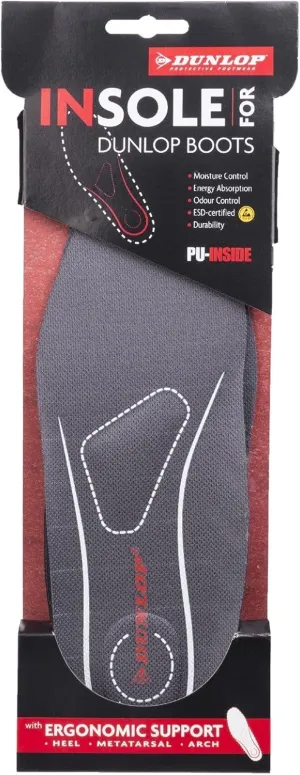 Dunlop Unisex Adults Supportive Odor Control Insoles (10 US) (Black)