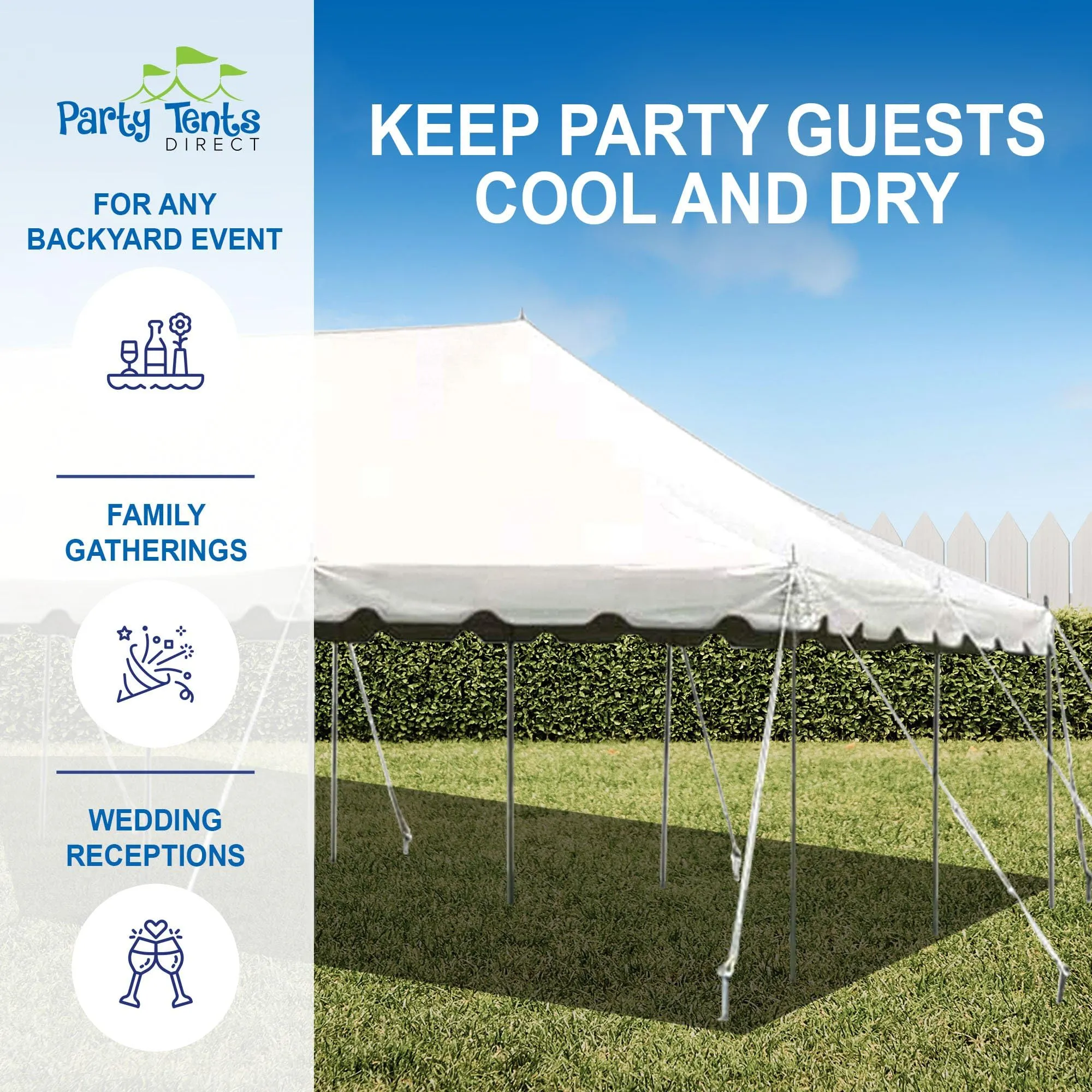 Duty, Tents Weddings, with Banquets, Tent Weekender for Backyard, Top Events, Party 20' Outdoor Easy Tents Up x Machine learning for Canopy Tent 40' White Heavy PVC Direct Sidewalls, Parties, Premium Party Graduations,