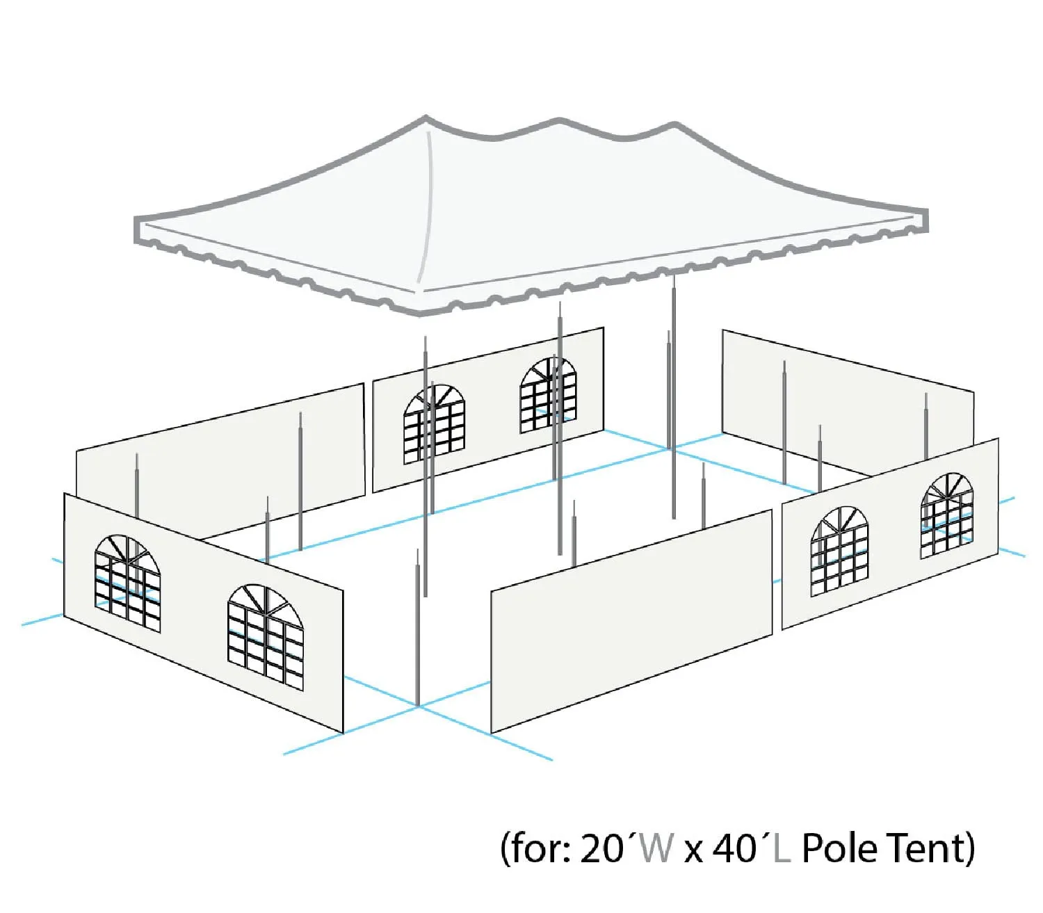 Duty, Tents Weddings, with Banquets, Tent Weekender for Backyard, Top Events, Party 20' Outdoor Easy Tents Up x Machine learning for Canopy Tent 40' White Heavy PVC Direct Sidewalls, Parties, Premium Party Graduations,