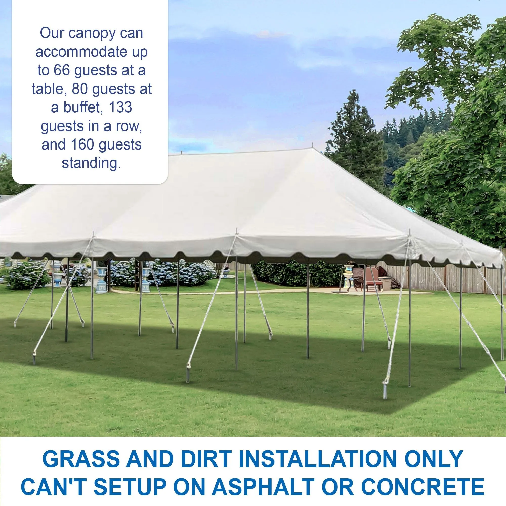 Duty, Tents Weddings, with Banquets, Tent Weekender for Backyard, Top Events, Party 20' Outdoor Easy Tents Up x Machine learning for Canopy Tent 40' White Heavy PVC Direct Sidewalls, Parties, Premium Party Graduations,