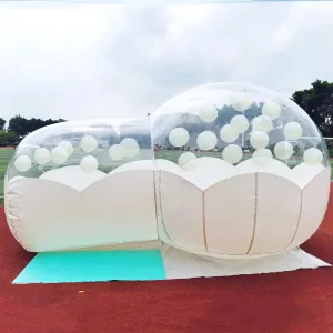 DYNAMI Inflatable Bubble Tent,Commercial Outdoor Clear Dome Camping Bubble Tent with Air Blower,for Outdoor Family Backyard Camping Stargazing,10FT Diameter Bubblen, 6FT Tunnel