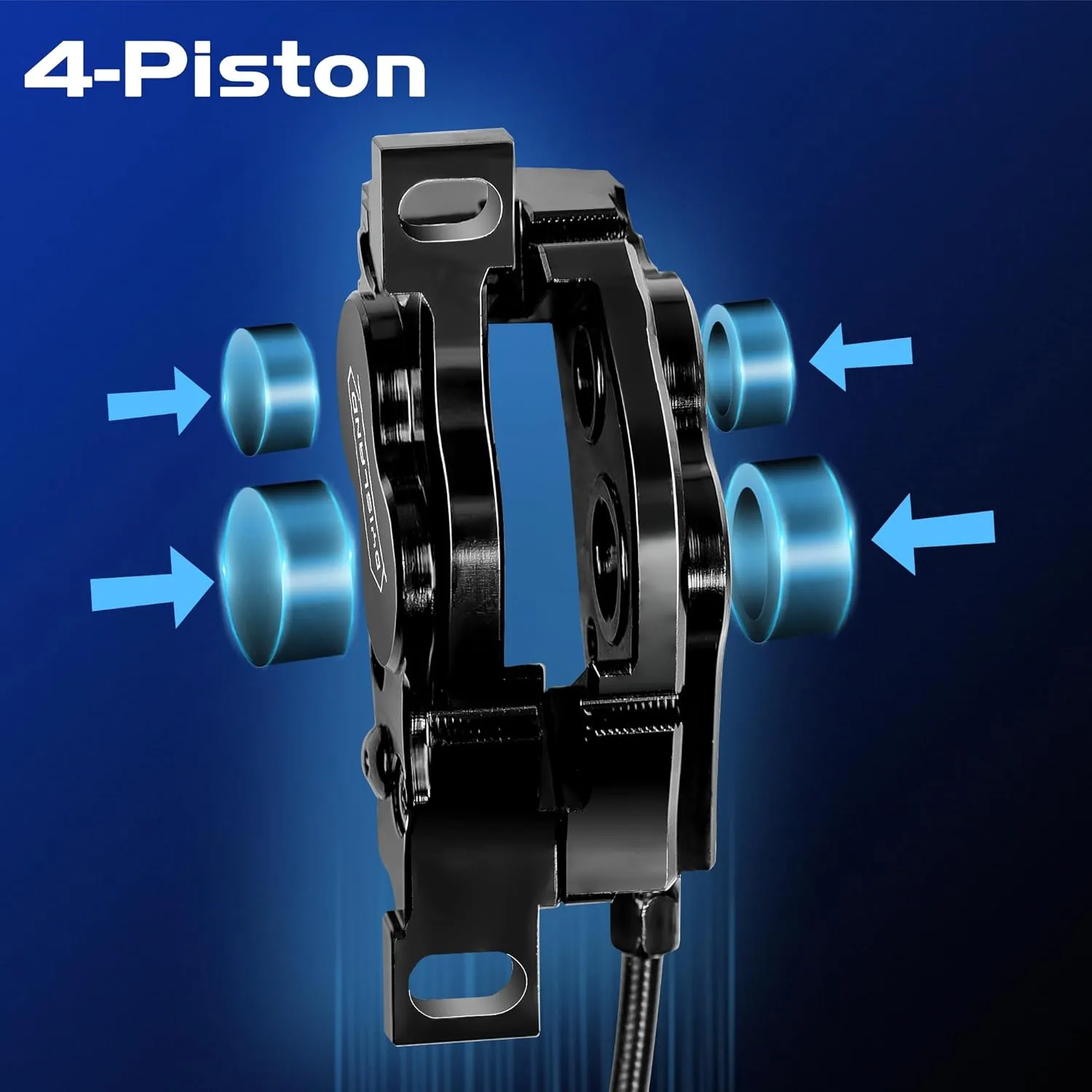 E-Bike Hydraulic Disc Brake Set 4-Pistons/2-Pistons, 2-PIN/3-PIN Pre-Bled with Mineral Oil Brakes Kit，Front and Rear Set，180mm 2.3mm Thick Rotors