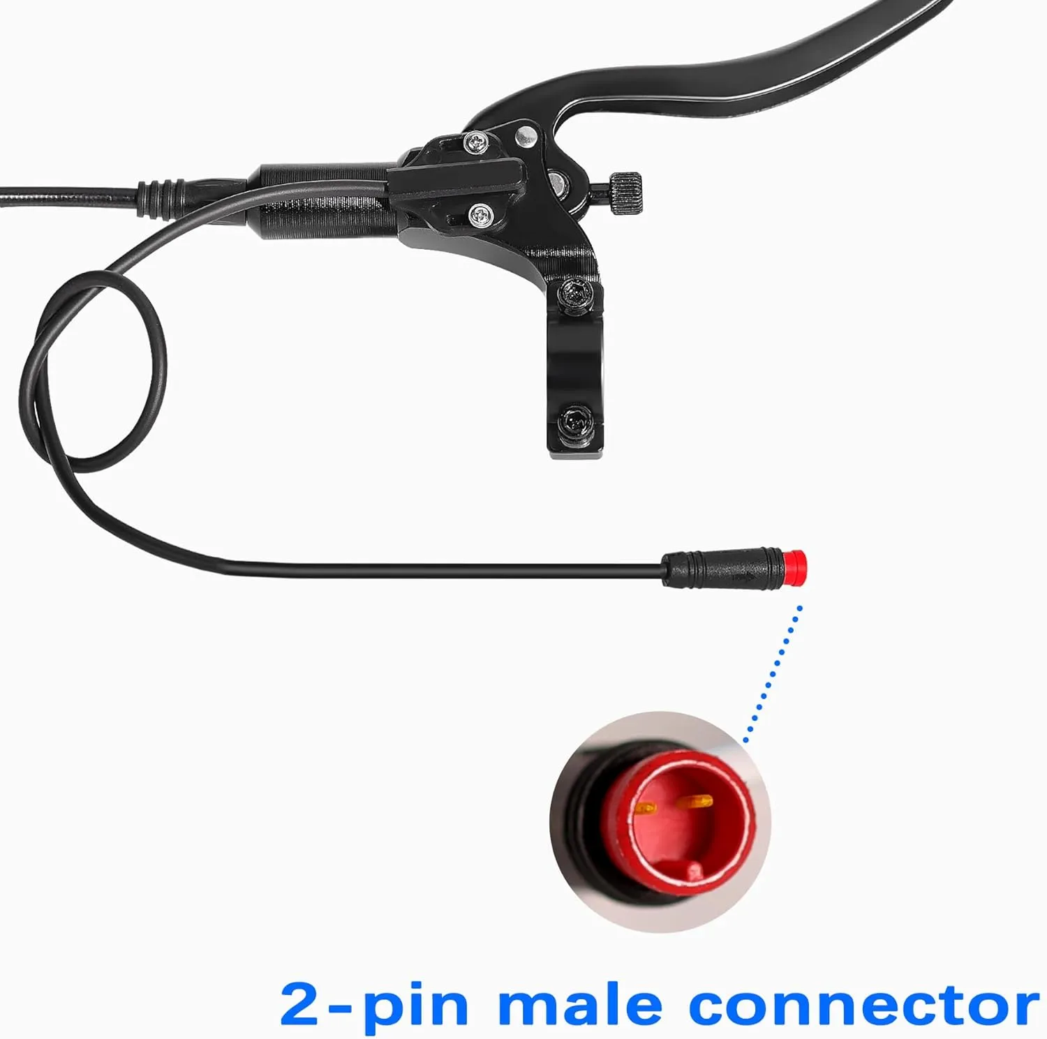 E-Bike Hydraulic Disc Brake Set 4-Pistons/2-Pistons, 2-PIN/3-PIN Pre-Bled with Mineral Oil Brakes Kit，Front and Rear Set，180mm 2.3mm Thick Rotors