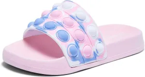 Eashi Slides For Kids,Boys Girls Sandals, Toddler Arch Support Slippers For House Shower Beach Non-Slip