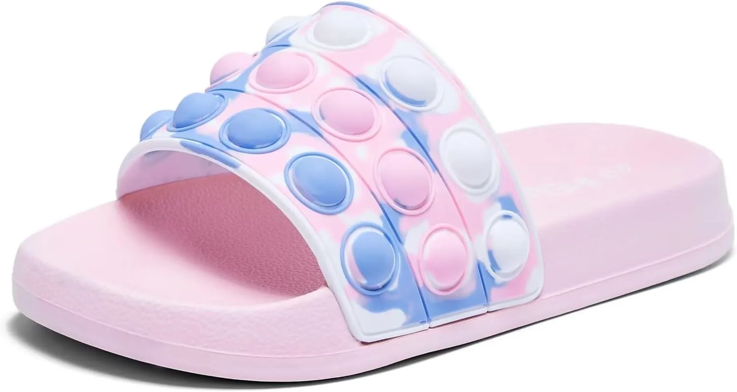 Eashi Slides For Kids,Boys Girls Sandals, Toddler Arch Support Slippers For House Shower Beach Non-Slip