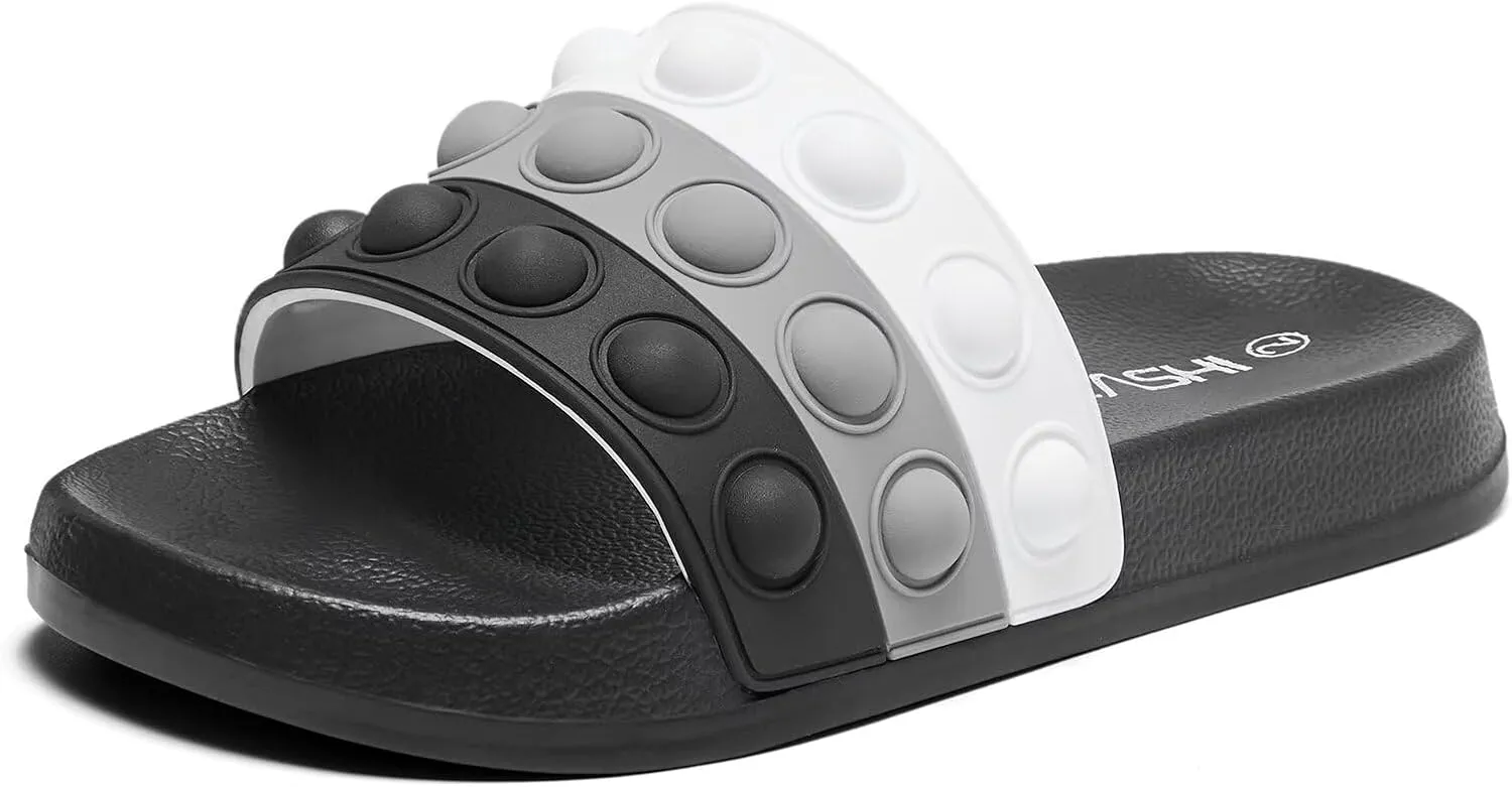 Eashi Slides For Kids,Boys Girls Sandals, Toddler Arch Support Slippers For House Shower Beach Non-Slip
