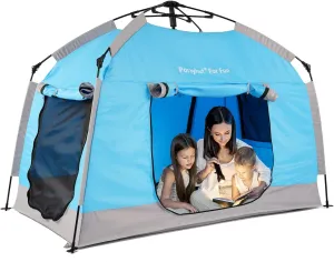 Easy Set Up Kids Playhouse with Nice LED Light Strip and 3 Large Opens,Portable Children Play Tent & Privacy Room for Indoor & Outdoor Games with Carry Bag-Free Space for Toddlers-Birthday Gifts