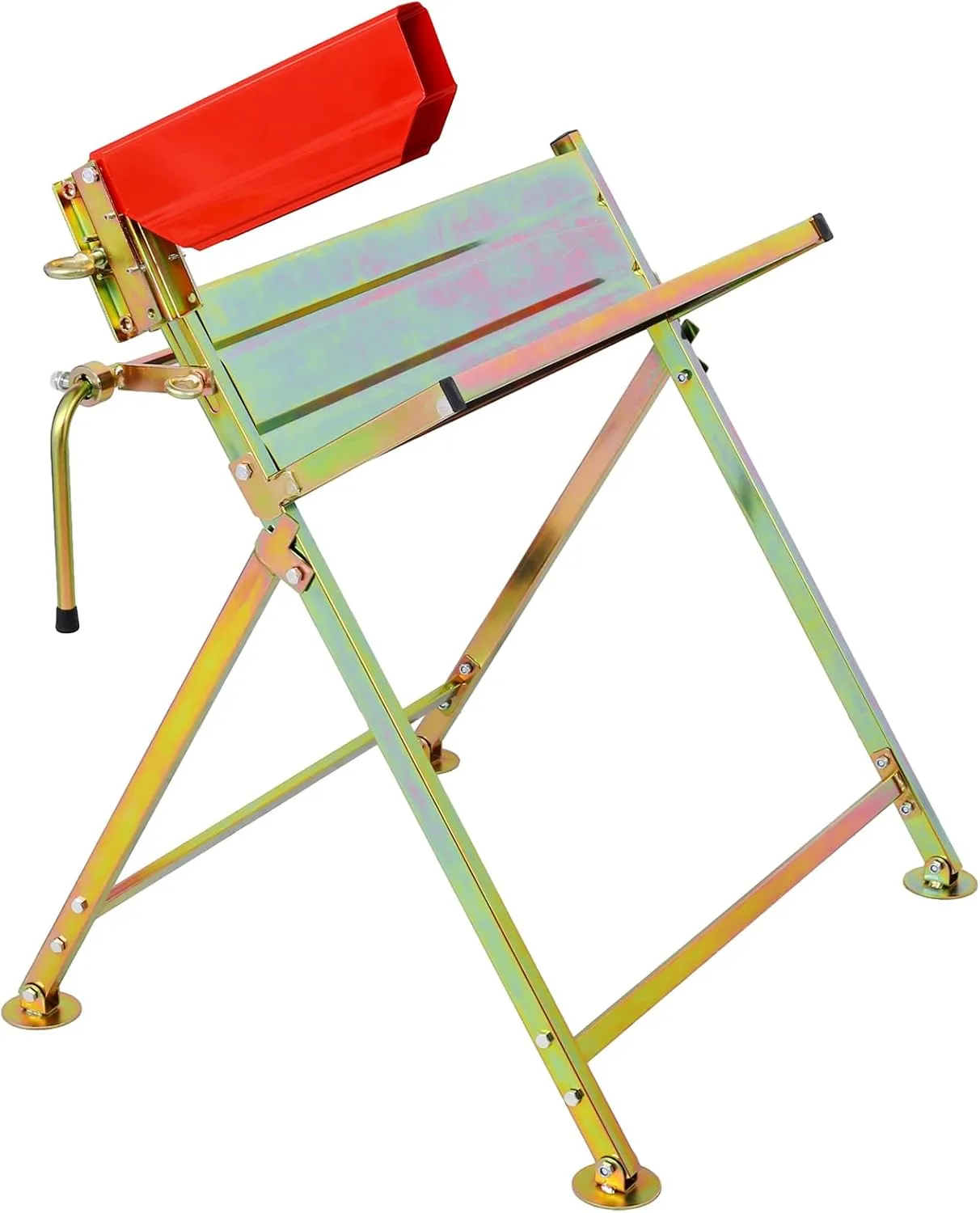 Efficient and Portable Saw Horse with Chainsaw Holder, Durable Steel Construction, Rust-Resistant, Compact Folding Design