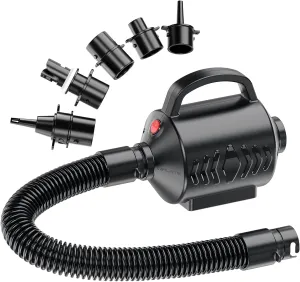 Electric Air Pump for Inflatable Pool Toys - High Power Quick-Fill Air Mattress Inflator Deflator Pump for Pool Float Raft Gymnastics Track Mat, Portable Air Pump 4 Nozzles AC 220-240V (400W)