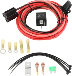 Electric Fuel Pump Relay Fuel Pump Wiring Harness Kit Universal Fit 12V System P/N 30247 40 AMP Relay Bypass Waterproof 12V Relay Switch Kit Heavy Duty Long Wires