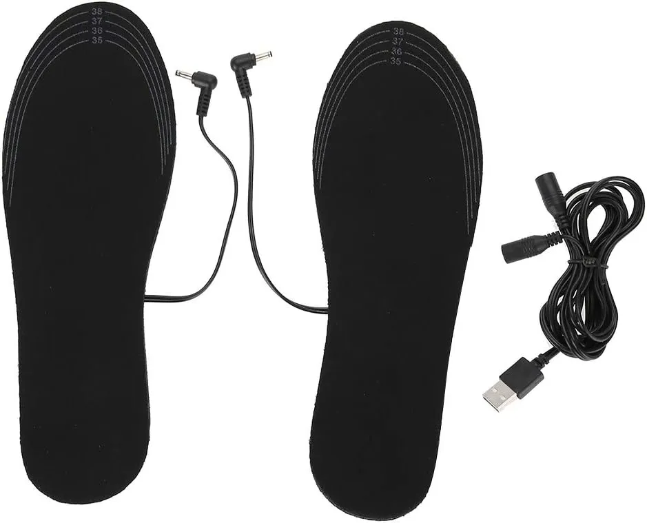 Electric Heated Insole,Winter Foot Warmers USB Rechargeable Shoes Boot Heater Washable Reusable for Men and Women (#1)