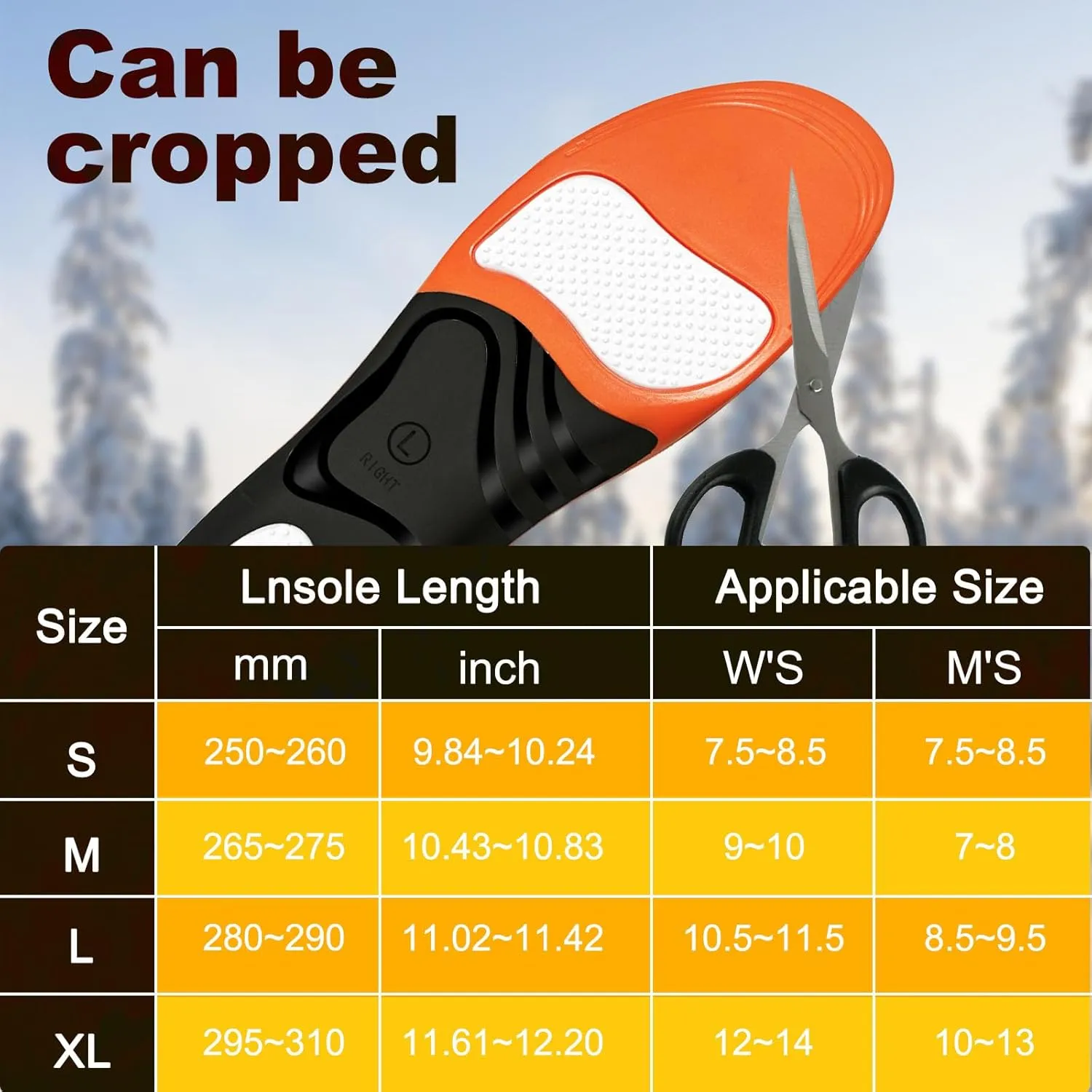 Electric Heated Plantar Insoles, Foot Warmers with Rechargeable Li-Ion Battery, Heavy Duty High Arch Inserts Outdoor Sports, Fatigue Reduce