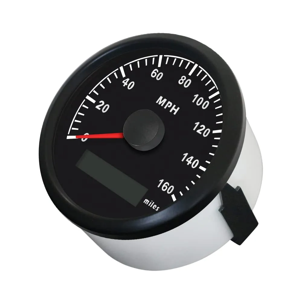 ELING Universal MPH GPS Speedometer Odometer Kit 160MPH Speed Gauge for Car Motorcycle Tractor Truck with Backlight 85mm 12V 24V Replacement Speedo