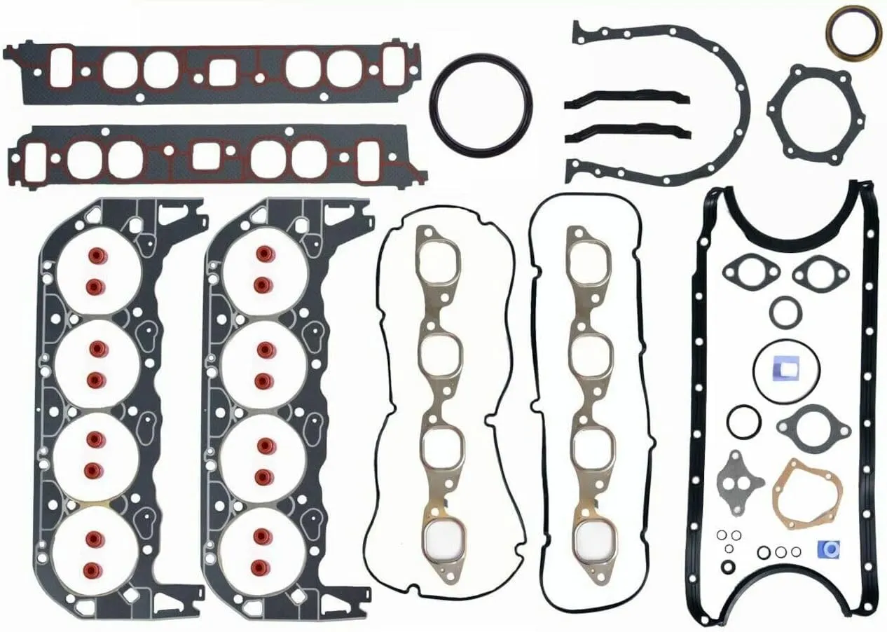 ENGINETECH C7.4-A FULL GASKET SET (W/PREMIUM UMBRELLA VALVE SEALS) compatible with 1991-1995 CHEVROLET GM 7.4L 454 OHV V8 16V