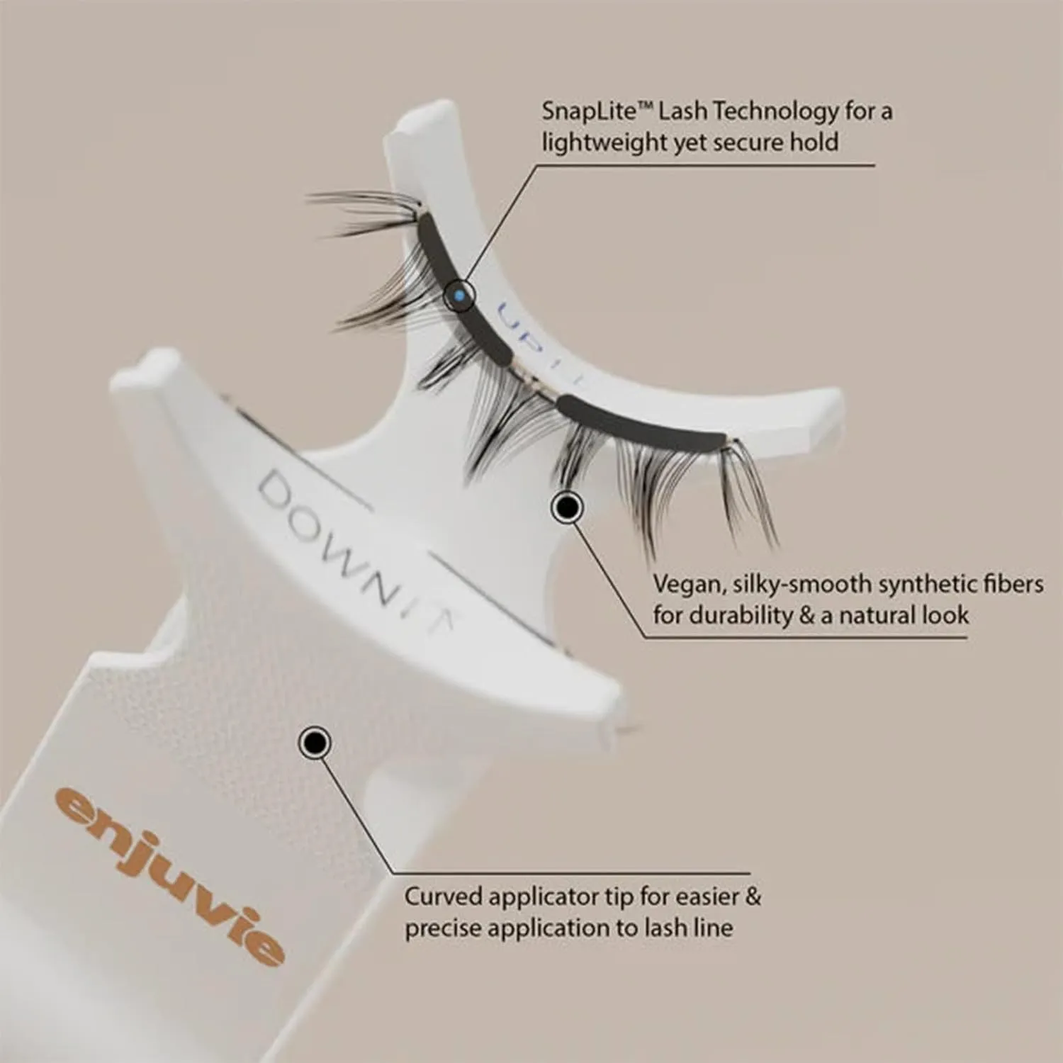 Enjuvie Magnetic Eyelashes 1 Pair Reusable, Reusable No Glue/Remover, Easy to Wear, Comfortable & Skin-Friendly (SW03-VELVET BLACK)