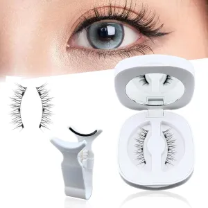 Enjuvie Magnetic Eyelashes 1 Pair Reusable, Reusable No Glue/Remover, Easy to Wear, Comfortable & Skin-Friendly (SW03-VELVET BLACK)