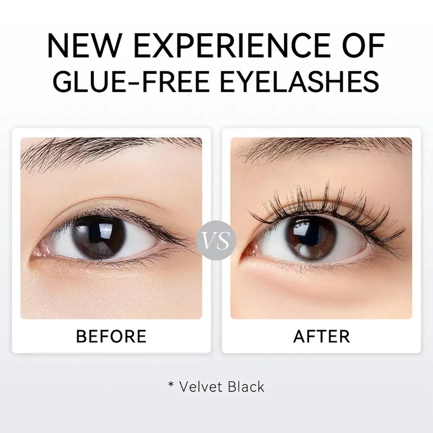 Enjuvie Magnetic Eyelashes 1 Pair Reusable, Reusable No Glue/Remover, Easy to Wear, Comfortable & Skin-Friendly (SW03-VELVET BLACK)