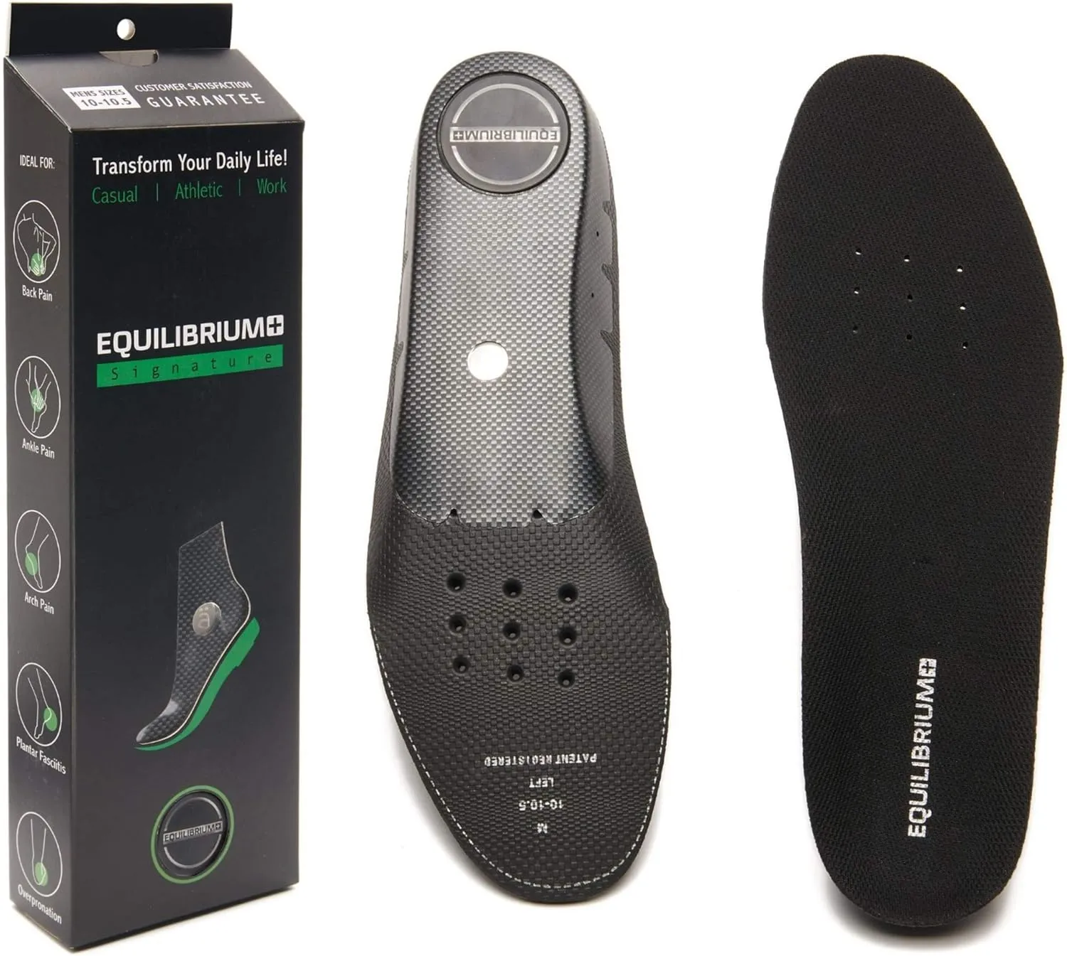 Equilibrium  Orthotic Plantar Fasciitis Arch and Balance Support Shoe Insoles for Men and Women Best Comfortable Inserts Relieving Foot, Arch,and Knee Pain,for Running,Walking,Sports (Women's/8-8.5)