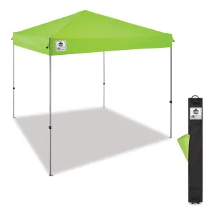 ergodyne® Shax 6010 Lightweight Pop-Up Tent, Single Skin, 10 ft x 10 ft, Polyester/Steel, Lime