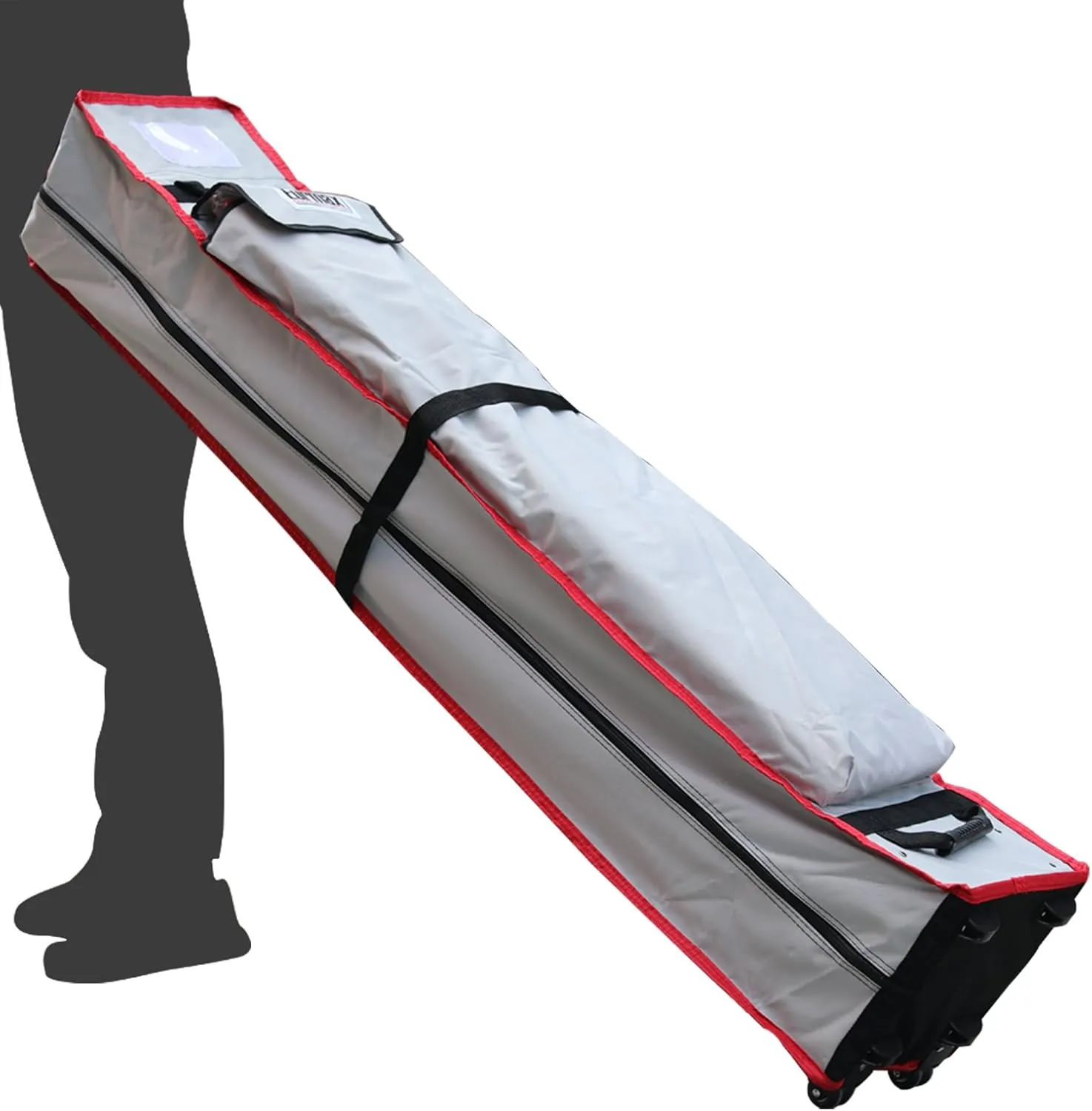 Eurmax USA Heavy Duty Wheeled Bag Pop up Canopy Tent Universal Rolling Storage Bag with Handles for 10x10 Canopy Instant Tent(Light Grey)