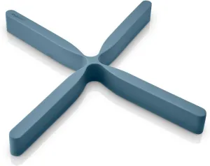 EVA SOLO | Flex Trivet Dusty Blue | Save Drawer Space with This Folding Trivet | Heat-Resistant Silicone & Dishwasher-Safe | Danish Design & Functionality | Dusty Blue