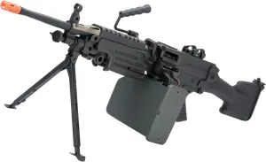 Evike Airsoft - A&K/Cybergun FN Licensed Middleweight M249 Minimi Airsoft Saw (Model: MK II/Black)