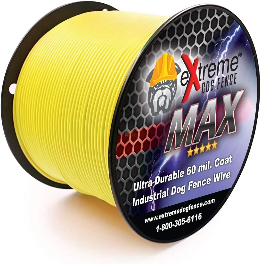 Extreme Dog Fence Max Grade Electric Dog Fence - 1 Dog Kit - 2000 Feet of Heavy Duty -Plus Maximum Duty Wire for Ultimate Performance and Reliability…