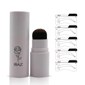 Eyebrow Stamp Stencil Kit with 10 Reusable Eyebrow Stencils and 2 Eyebrow Spiral Brushes, Professional One Step Brow Stamp Shaping Styling Kit Long-Lasting Easy to Use, Waterproof (Medium Brown)