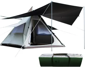 Family Camping Bell Tent 4 Season Luxury Outdoor Camping and Glamping Yurt Tent for Camping Hiking Christmas Party