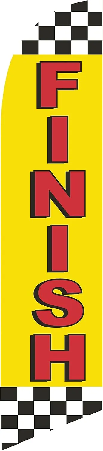Feather Flag Eye Catching Banner Sign for Business Advertisement Complete Set with Fiberglass Pole Kit Ground Spike and Travel bag (Finish)