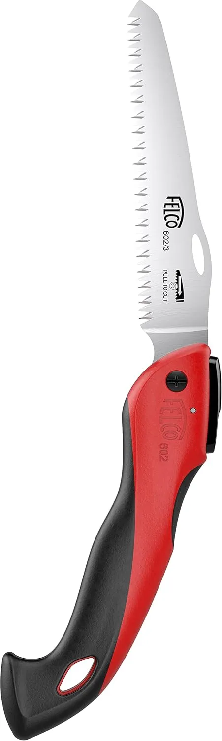 FELCO 602 Folding Pruning Saw – Compact Pull-Stroke Saw for Gardening & Vineyard Use | Tree Branch Cutter | Folding Handsaw with Chrome-Plated 6.3" Blade, Non-Slip Handle, Blade Lock, Swiss Precision