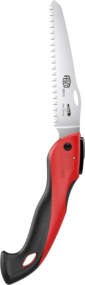 FELCO 602 Folding Pruning Saw – Compact Pull-Stroke Saw for Gardening & Vineyard Use | Tree Branch Cutter | Folding Handsaw with Chrome-Plated 6.3" Blade, Non-Slip Handle, Blade Lock, Swiss Precision
