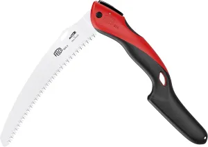 FELCO 604 Folding Pruning Saw –Curved Pull-Stroke Saw for Tree Trimming & Elevated Cut | Tree Branch Cutter | Folding Handsaw with Chrome-Plated 10" Blade, Non-Slip Handle, Blade Lock, Swiss Precision