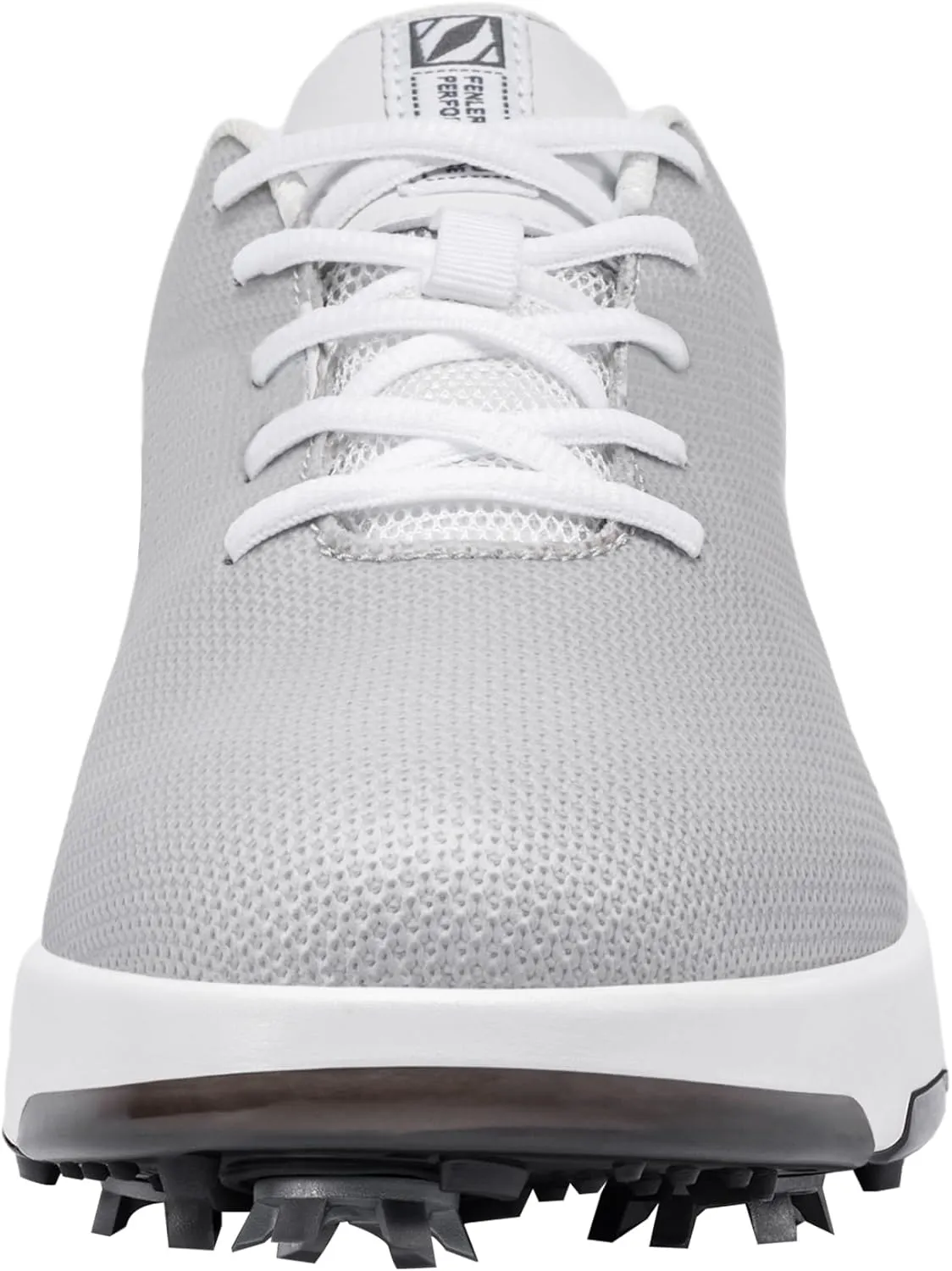 FENLERN Golf Shoes Men, Spiked, Waterproof Leather Upper, Cushioning F006