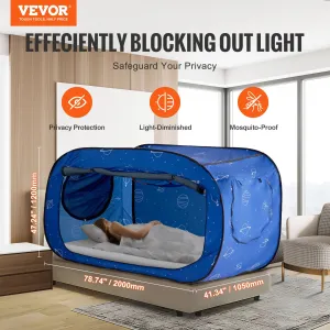 (FINAL PRICES ARE LOWER ON OUR SITE!) VEVOR 2 Doors Bed Tent Breathable Tent Light Blackout with 0.33 in Fiber Poles