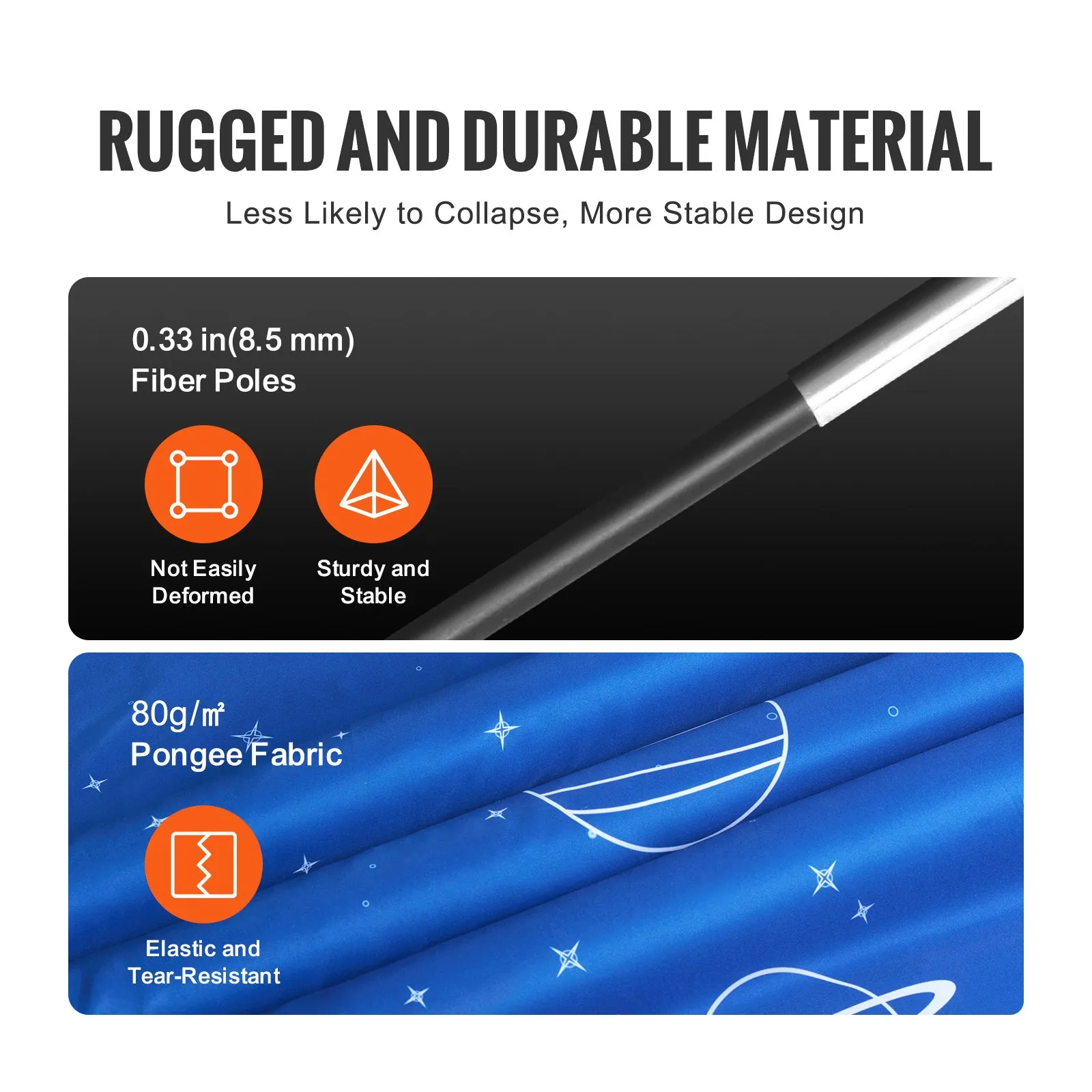(FINAL PRICES ARE LOWER ON OUR SITE!) VEVOR 2 Doors Bed Tent Breathable Tent Light Blackout with 0.33 in Fiber Poles