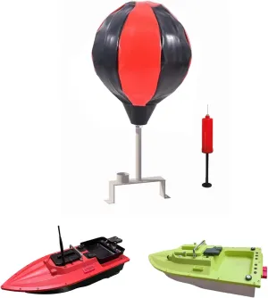 Fishing Bait Boat Inflatable Self-Righting Ball Kit 16x20cm,Anti Flip Ball Marker Buoys for S70 S80 RC Fishing Bait Boats,Waterproof Floating Ball with Bracket