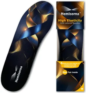 Flat Foot Insole, Orthotics, Arch Support, Velvet Surface, Gel Cushioning Under The Heel and Ball of Foot, 200lbs , Trim to Fit, Versatile, Ease Plantar Fasciitis, Anti-Fatigue, 1 Pair, Men&Women, M