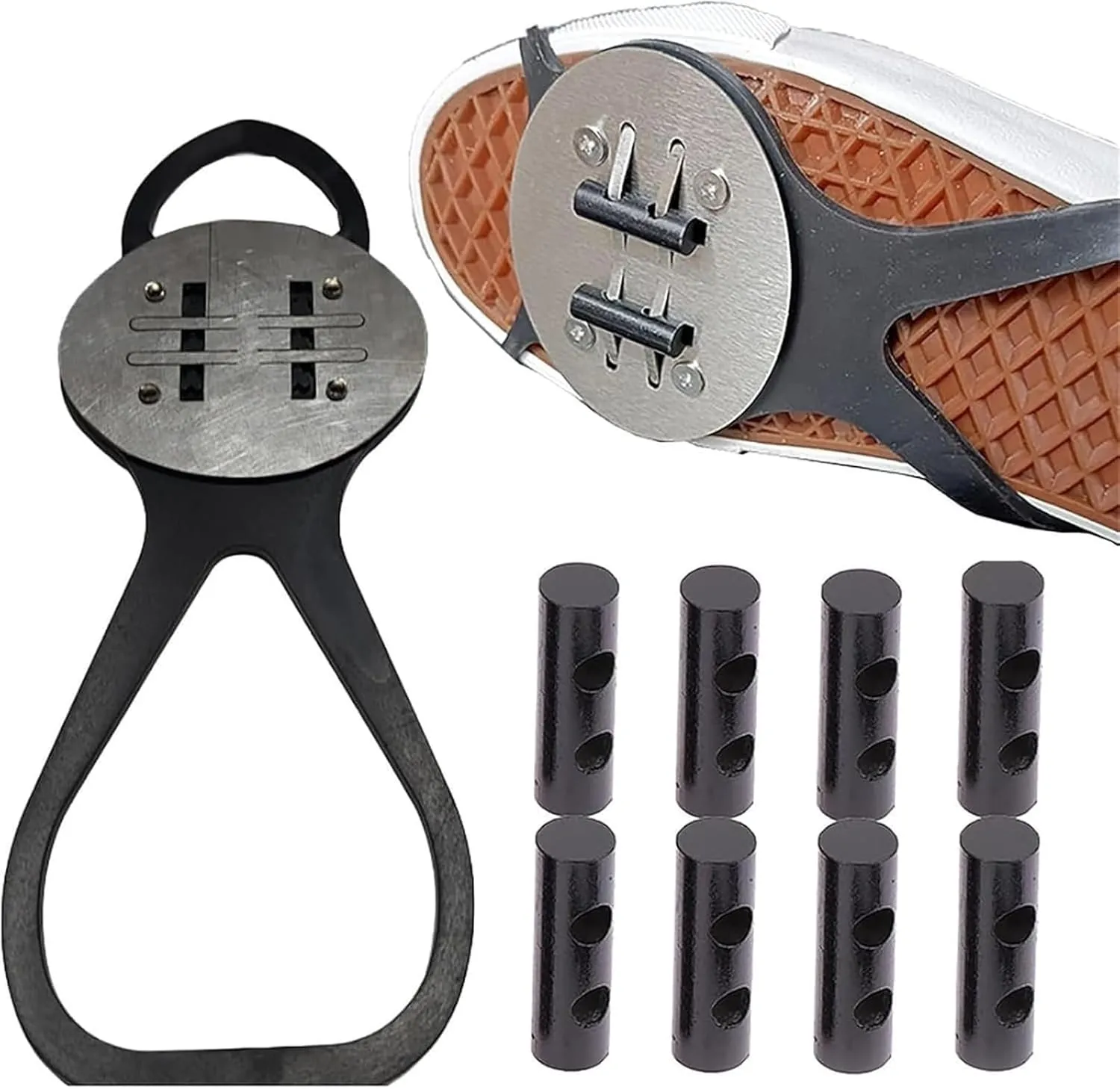 Flint Pad Sparks for Skateboards, Sparking Flint Pad Shoe Cover, Bicycle Flint Pads, Foot Brake Sparking Foot Pressure Slider Riding Shoe Covers, Skateboard Accessories.