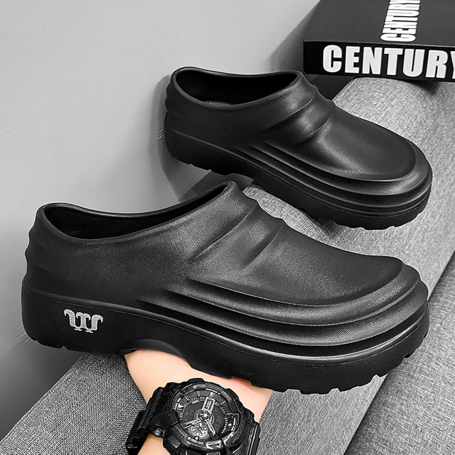 FLIOZY Chef Shoes Men's Professional Non Slip Waterproof Work Shoes Women's Nursing Shoes Garden Shoes for Hospital Garden Kitchen Unisex