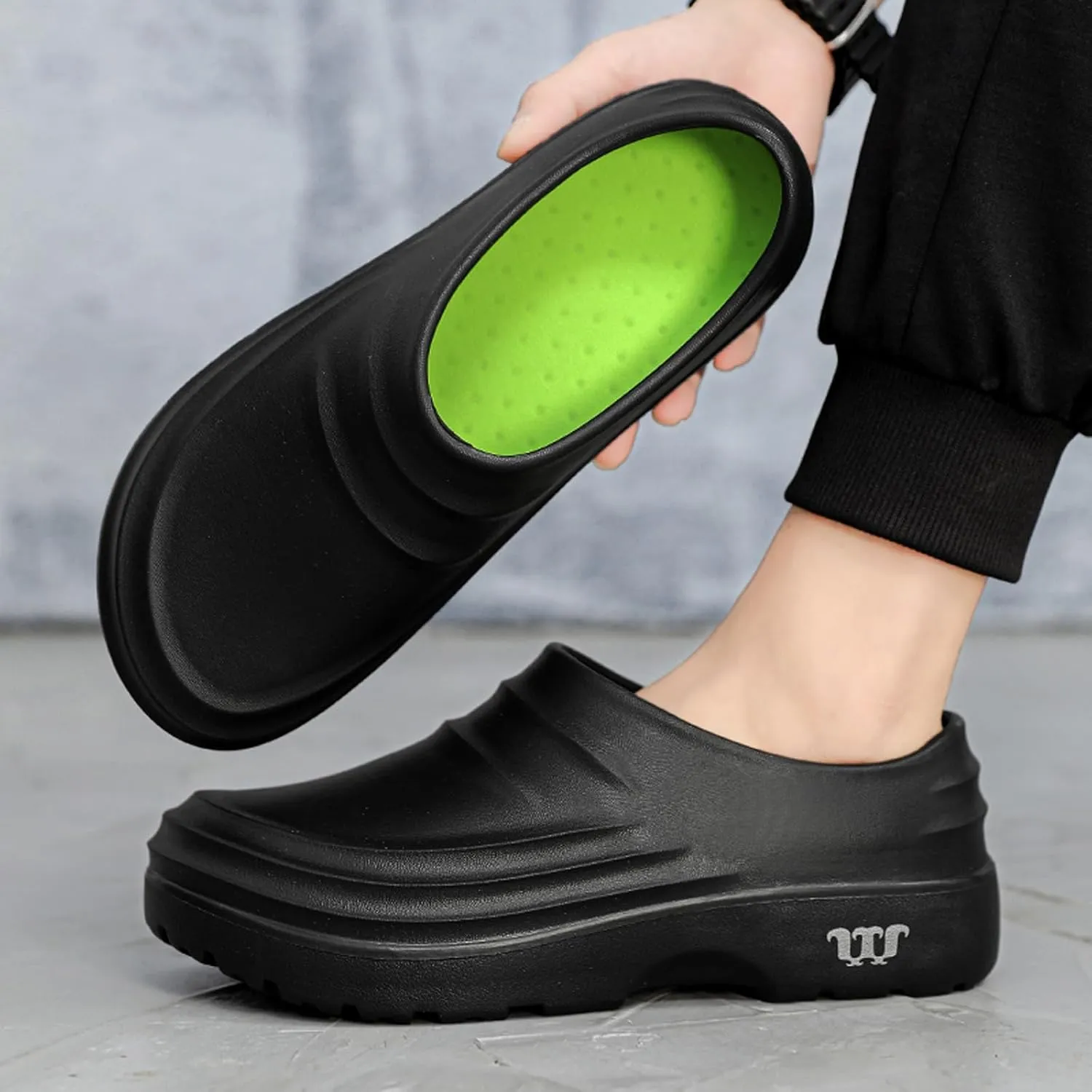 FLIOZY Chef Shoes Men's Professional Non Slip Waterproof Work Shoes Women's Nursing Shoes Garden Shoes for Hospital Garden Kitchen Unisex