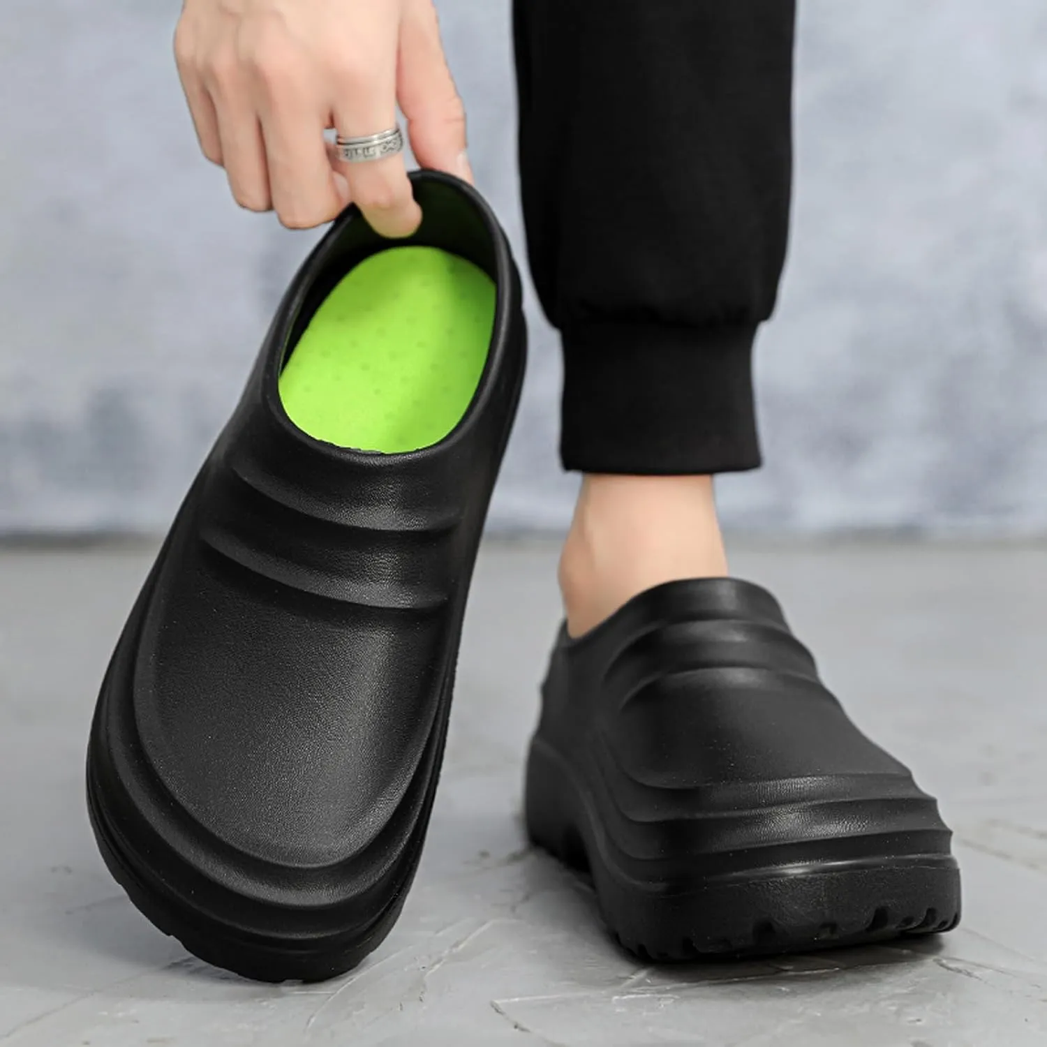 FLIOZY Chef Shoes Men's Professional Non Slip Waterproof Work Shoes Women's Nursing Shoes Garden Shoes for Hospital Garden Kitchen Unisex