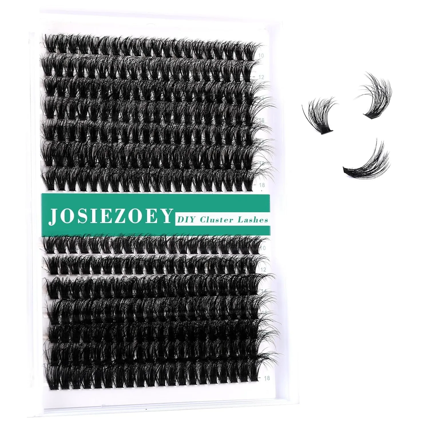 Fluffy Lash Clusters Kit 60D 80D DIY Lash Extension Kit with 10-18MM Thick Individual Lashes Cluster Lash Bond and Seal Remover Tweezers for Eyelash Extension at Home(Kit-60D 80D-280Pcs)