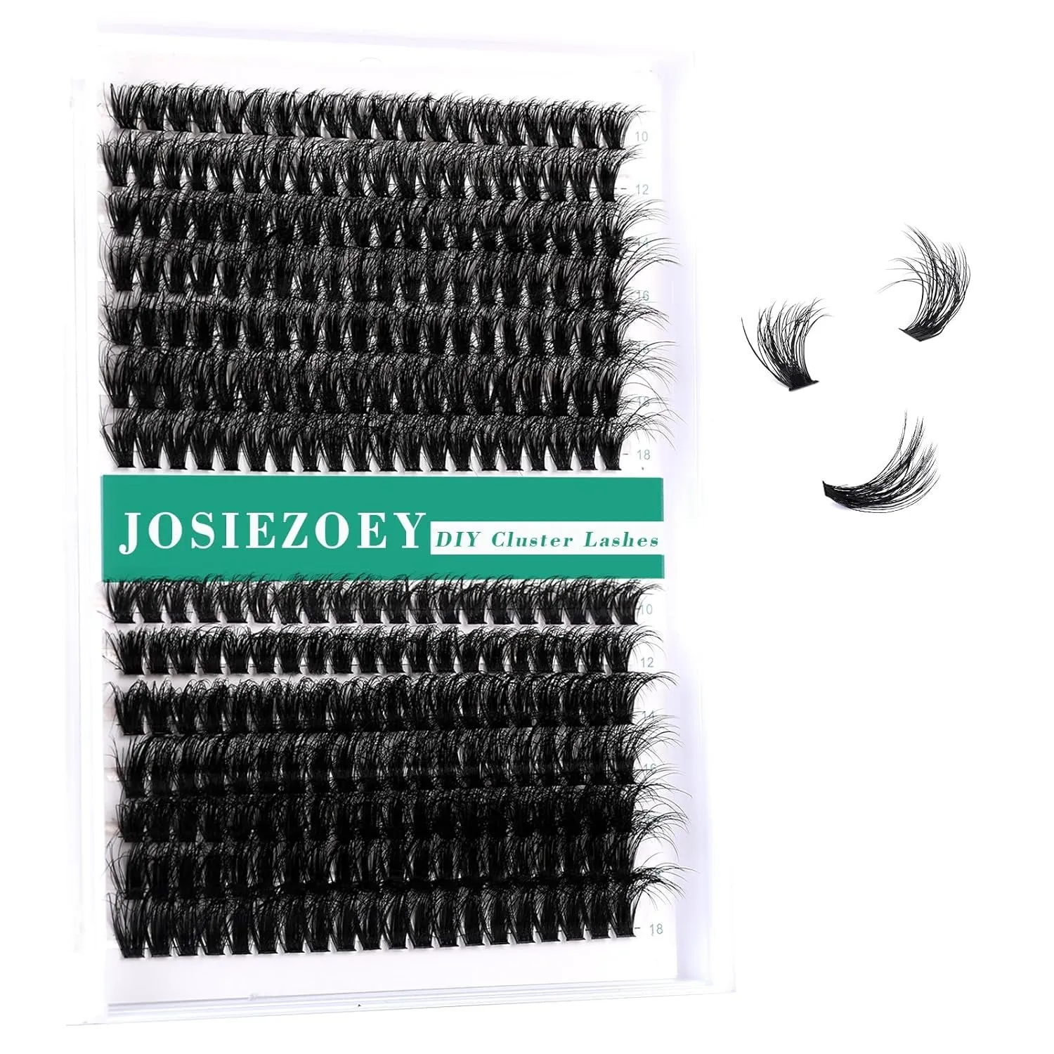 Fluffy Lash Clusters Kit 60D 80D DIY Lash Extension Kit with 10-18MM Thick Individual Lashes Cluster Lash Bond and Seal Remover Tweezers for Eyelash Extension at Home(Kit-60D 80D-280Pcs)