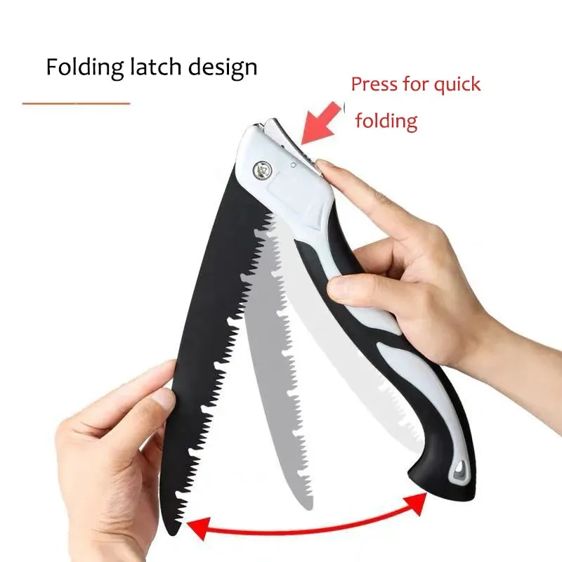 Folding Hand Saw Steel Blade Soft Rubber Handle Sharp Household Cutting Tool Garden Pruning Woodworking Fast Sawing Hand Small