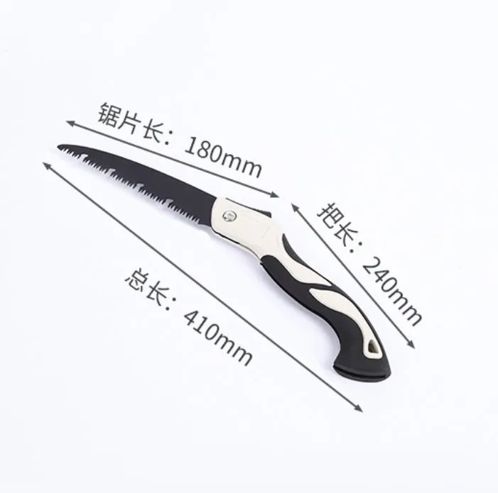 Folding Hand Saw Steel Blade Soft Rubber Handle Sharp Household Cutting Tool Garden Pruning Woodworking Fast Sawing Hand Small