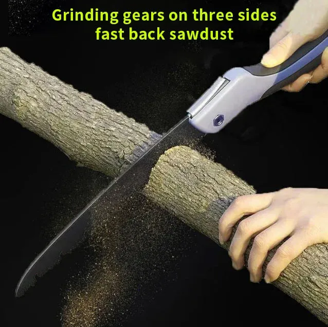 Folding Hand Saw Steel Blade Soft Rubber Handle Sharp Household Cutting Tool Garden Pruning Woodworking Fast Sawing Hand Small