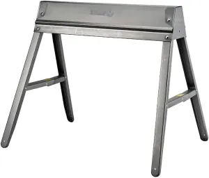 Folding Steel Sawhorse: Sturdy Space Saving Design, One Saw Horse, 1000 Pound Capacity, 29" High x 31" Long